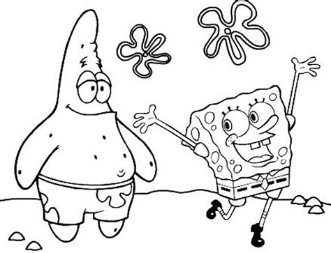 Gambar Mewarnai Kartun Spongebob - Bola Gila