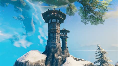 medieval wizard tower Valheim Build