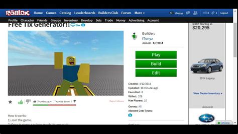 ROBLOX Tix Generator! [Generates Up To 1000 Tix!] - YouTube