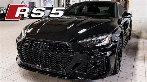 2021 Audi RS5 Sportback (450 HP) Mythos Black Walkaround Review - YouTube