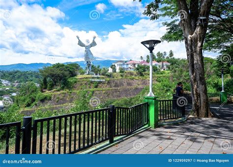 Statue of Christ Blessing in Manado, North Sulawesi Editorial ...