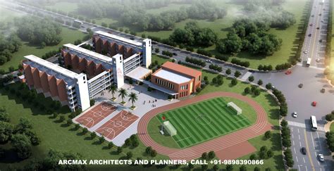 School Building 3D Exterior Design and 3D Views | Arcmaxarchitect