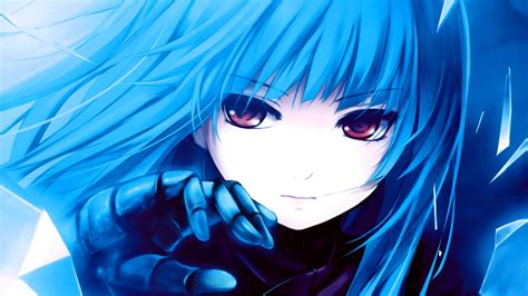 Blue haired anime girl HD wallpaper | Wallpaper Flare