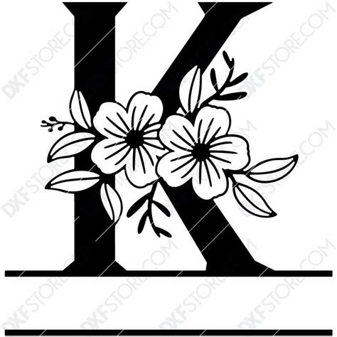 K Split Monogram SVG