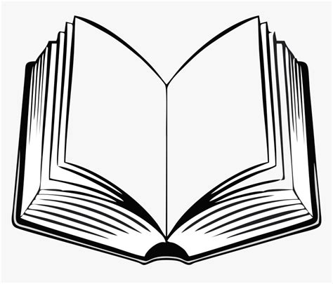 Book Cover Outline Clip Art - Make Open Book Drawing, HD Png Download ...