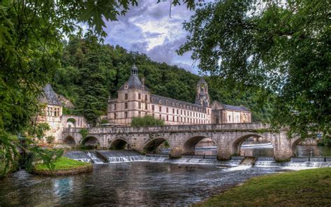 dordogne, River, Brantome, France, The, Dordogne, River, The, Abbey ...