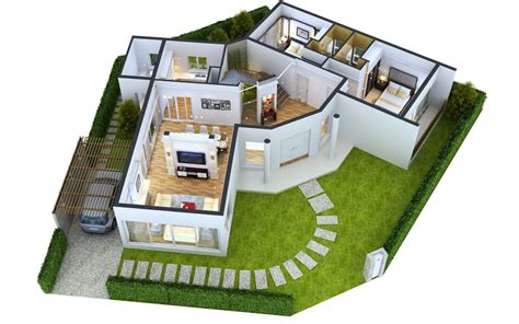 41 Low Cost 2 Bedroom House Floor Plan Design 3D Awesome – New Home ...