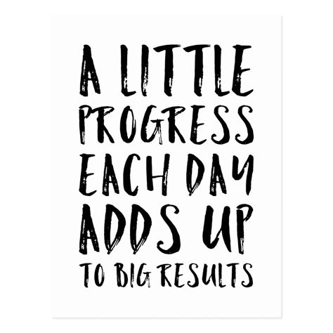 A Little Progress Motivational Quote Postcard | Zazzle | Reflection ...