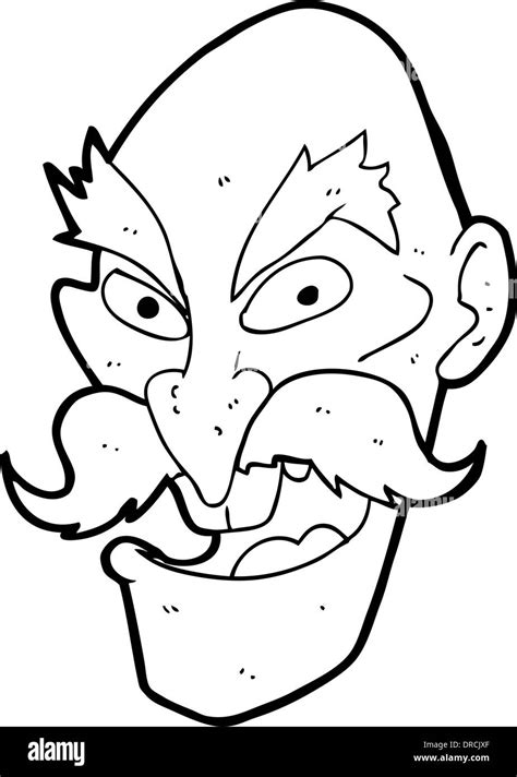 Cartoon evil old man face Black and White Stock Photos & Images - Alamy