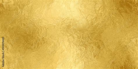 Seamless gold leaf background texture. Shiny golden yellow crumpled ...