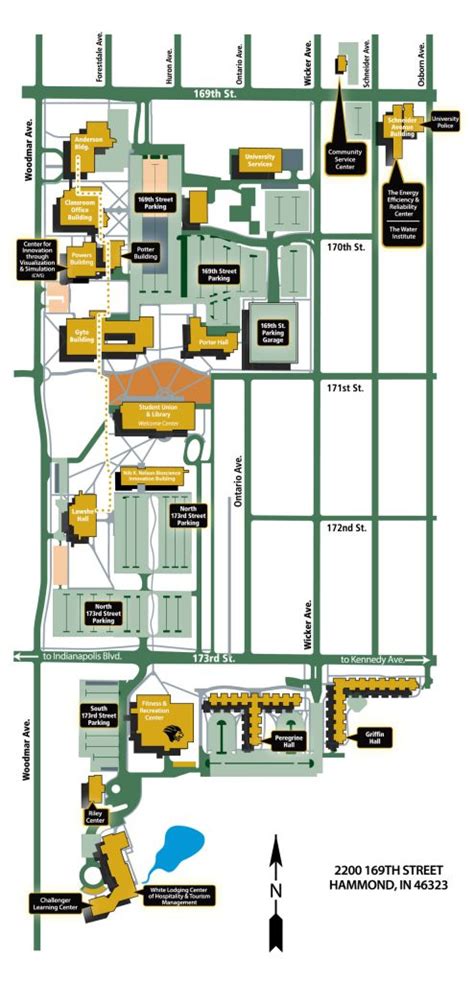 Purdue University Northwest Quick Tour And Printable Map | Northwest ...