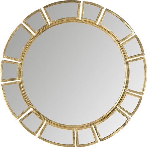 Birksgate Round Antique Gold Patina Sunburst Wall Mirror | Gold mirror ...