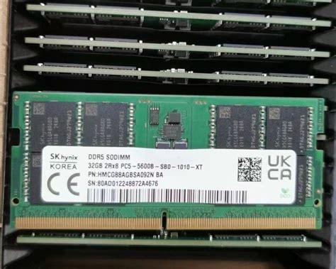 SK hynix 32GB DDR5 5600MHz Laptop SODIMM RAM 2Rx8 PC5-5600B-SB0 ...