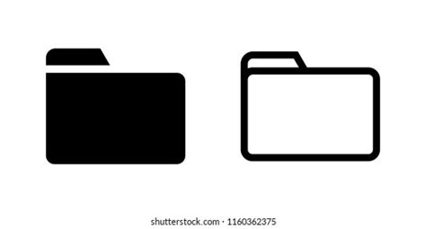 Vector Folder Icon White Background Stock Vector (Royalty Free ...