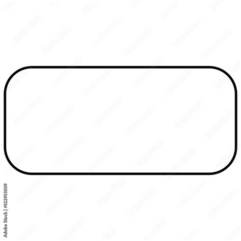 rectangle outline with rounded corner background. Stock Vector | Adobe ...