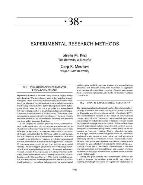 🎉 Methodology sample for experimental research. WRITING CHAPTER 3 ...