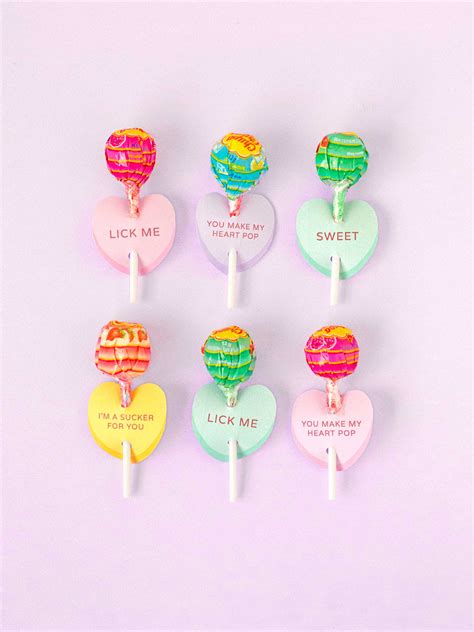 Printable conversation heart lollipop holders – makeandtell