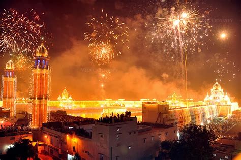 A View of Golden Temple,India On Diwali