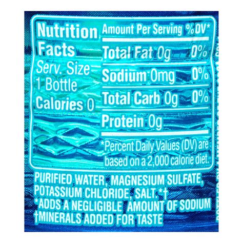 Dasani Water Nutrition Label - Best Label Ideas 2019