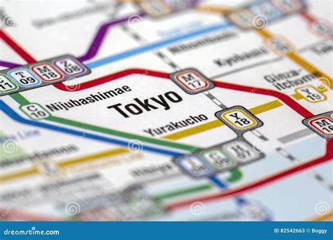 Tokyo Metro Stations Map Stock Images by Megapixl