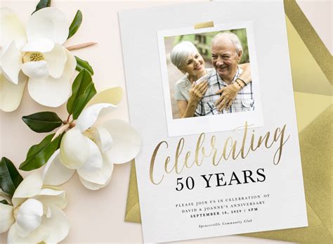 50th Wedding Anniversary Invitations: Wording Ideas and Designs