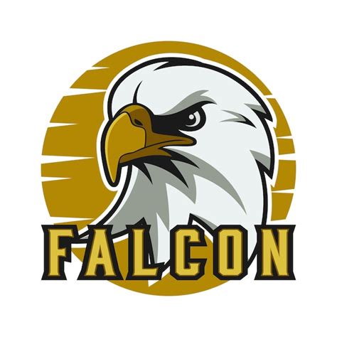 Premium Vector | Falcon head mascot logo