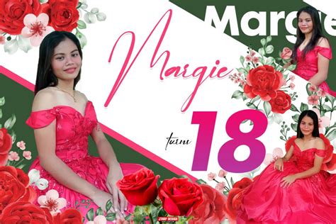 6x4 MARGIE TURNS 18 Debut Tarpaulin Design