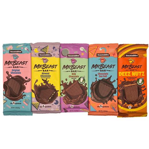 Buy Feastables Mr Beast Chocolate Bars – NEW Deez Nuts Peanut Butter ...