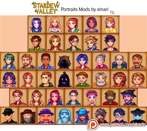 [Mods] ALL Villager Portraits in Stardew Valley by our-times on DeviantArt