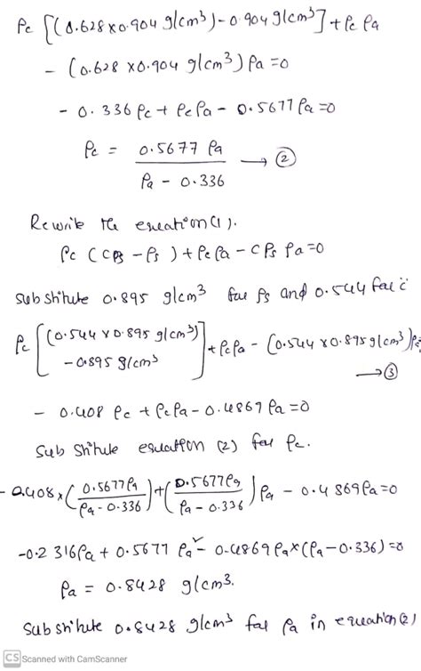 14.26 The density and associated percent crystallinity for two ...