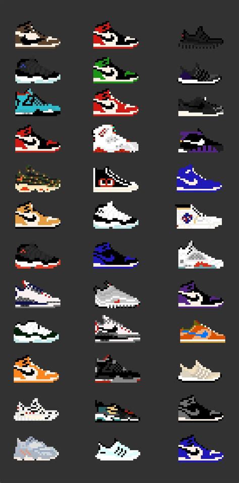 Pixel art shoe collection pt 2 – Artofit