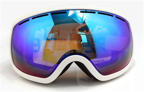 High Tech Mirrored Ski Goggles , Frameless Ski Goggles Low Light ...