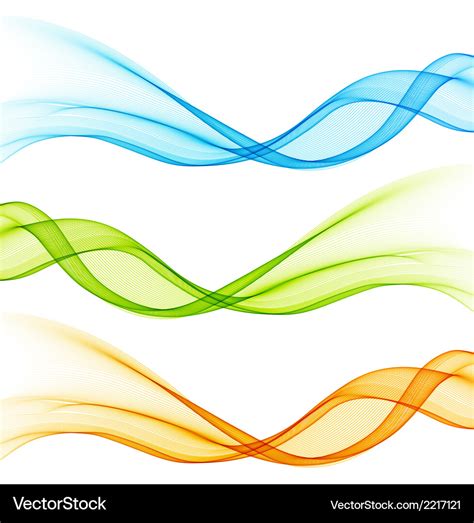 Set color curve lines design element Royalty Free Vector