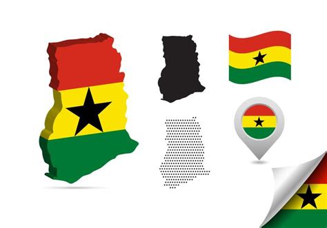 Map Of Ghana Icons 164843 Vector Art at Vecteezy