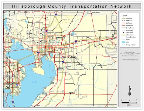 Hillsborough County Road Network- Color, 2009