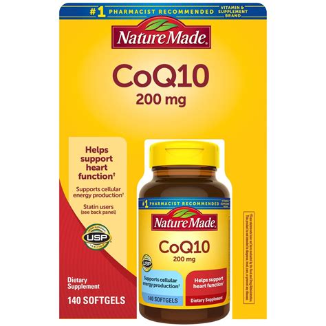 Nature Made CoQ10 200 mg Softgels (140 Count) - Walmart.com - Walmart.com