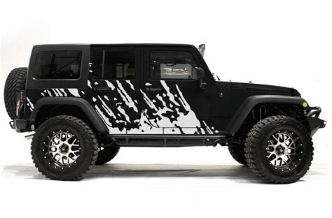 Jeep Wrangler (2007-2016) 4-Door Custom Vinyl Decal Kit - BURST ...