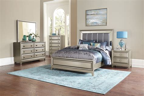 Silver 5pc Queen Bedroom Set $1698 - Bedroom | Contemporary bedroom ...