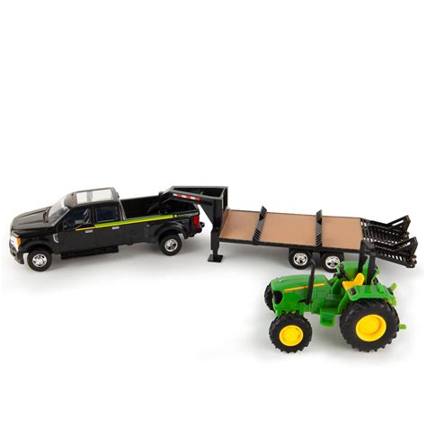 Buy ERTL 1:32 Scale Ford F350 Pickup and Tractor Set — Includes John ...