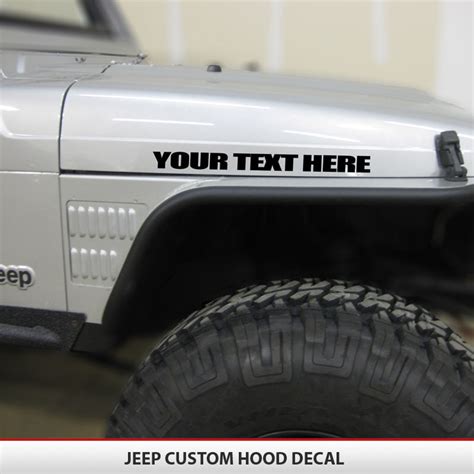 Custom jeep wrangler hood decals