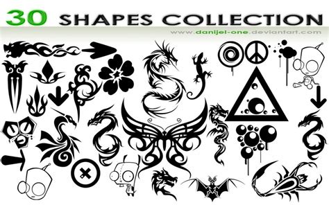 1300+ Adobe Photoshop Custom Shapes for Download - TutorialChip