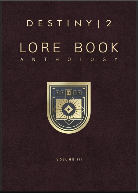 Destiny 2 Lore Book Anthology Vol. 3 - Moon And Shadows : DestinyLore