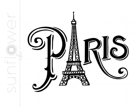 PARIS Svg Cut Files Clipart Downloads Eiffel Tower Svg - Etsy