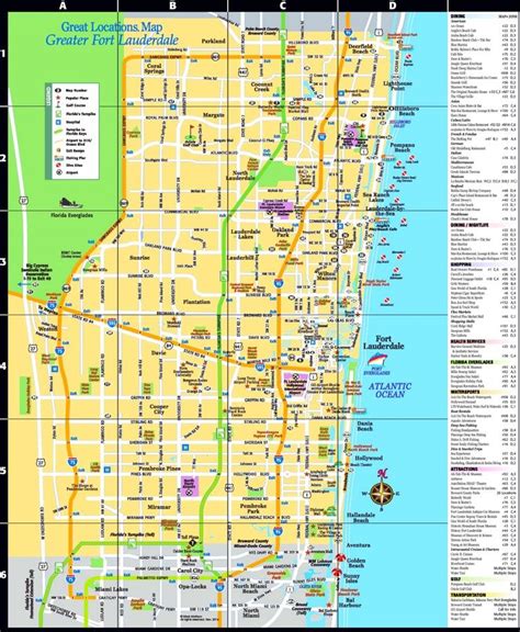 Fort Lauderdale tourist attractions map Fort Lauderdale Florida Map ...