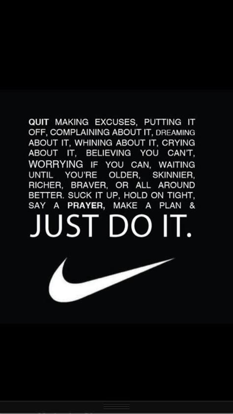 Just do it. | Just do it, Nike quotes, Fitness inspiration