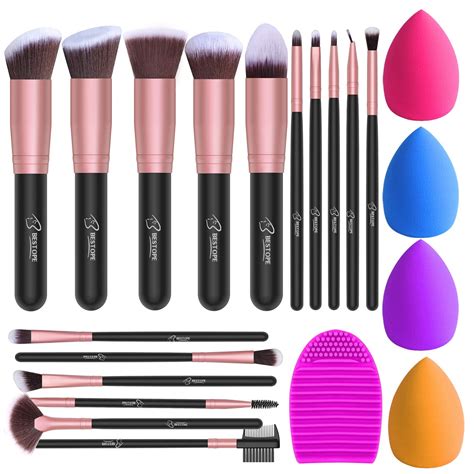 BESTOPE Makeup Brushes 16PCs Makeup Brushes Set with 4PCs Beauty ...