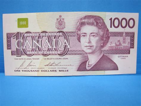 1988 Canadian 1000 Dollar Bill