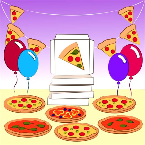 Pizza party - Free Stock Illustrations | Creazilla