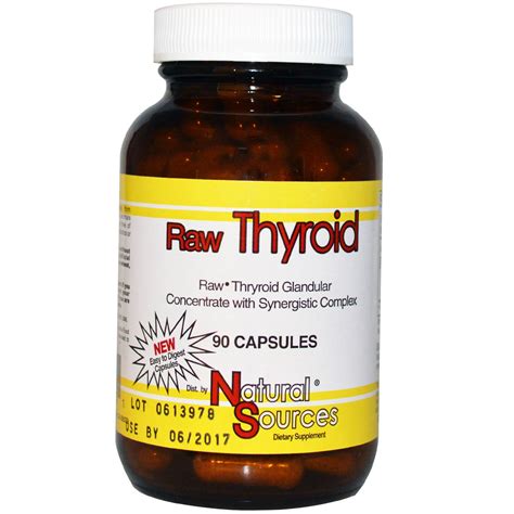 Natural Sources, Raw Thyroid, 90 Capsules - iHerb