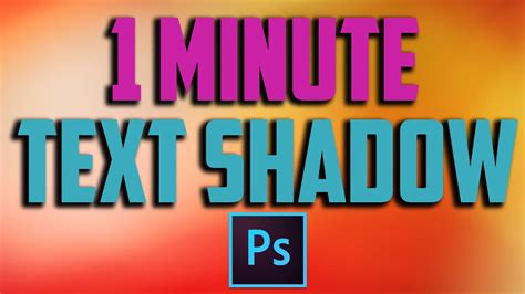 Photoshop CC - How to Add a Text Shadow - YouTube